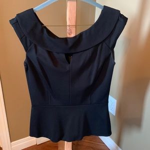White House Black Market Gorgeous Black sleeveless Blouse